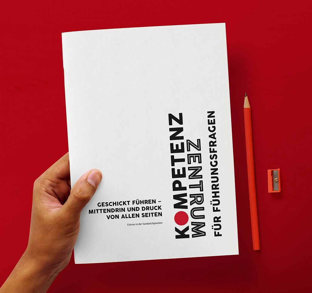 Ansicht eines Editorialdesigns für das Kompetenzzentrum