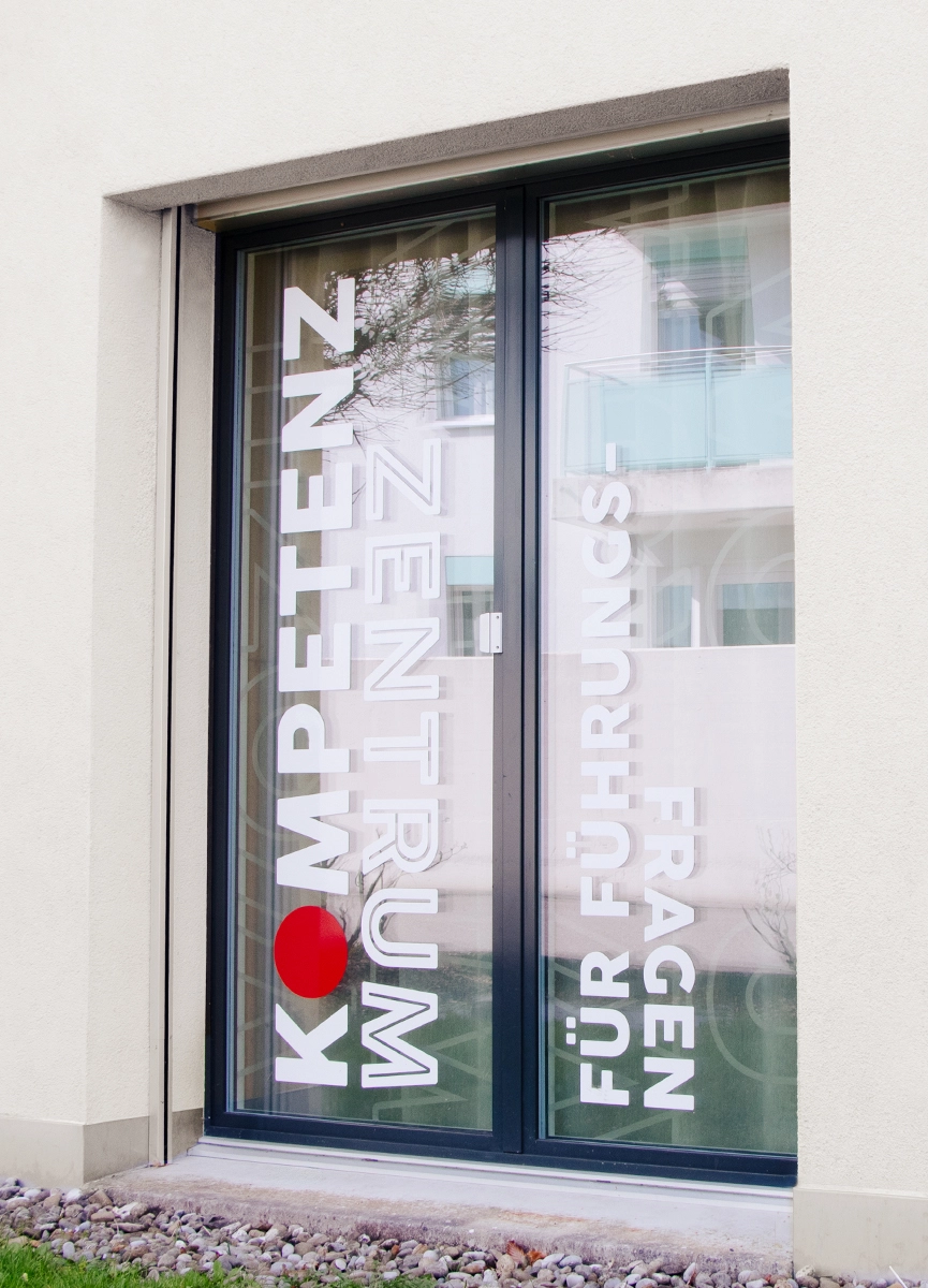 Ansicht des Designs der Fensterbeschriftung