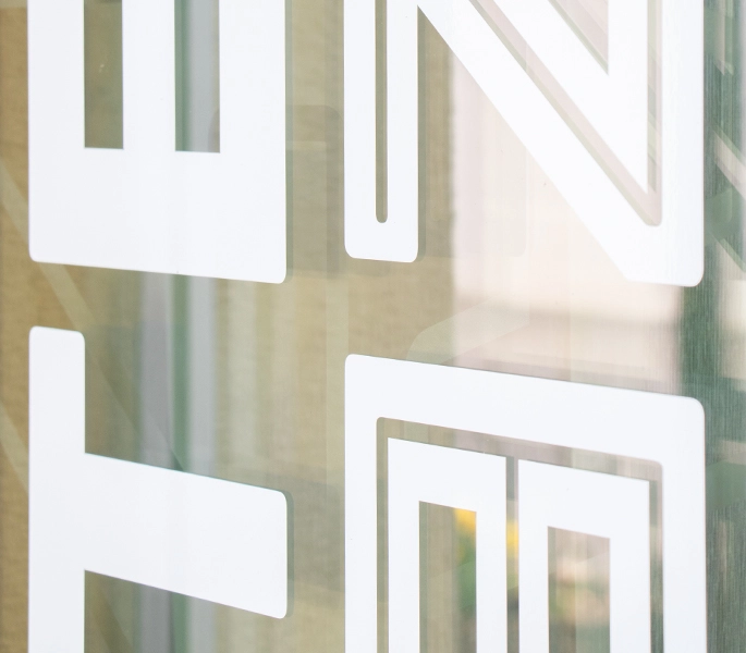 Typografie von Fensterbeschriftung im Zoom